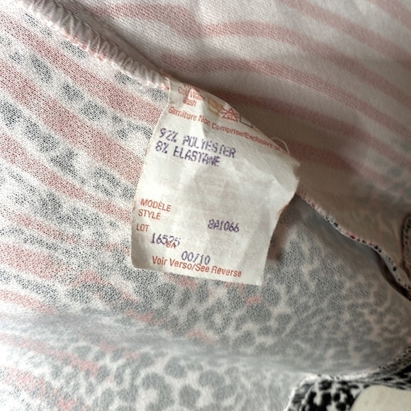 🌷Joseph Ribkoff🌷 Red White Black Animal Print Stripe Jacket - Picture 9 of 11